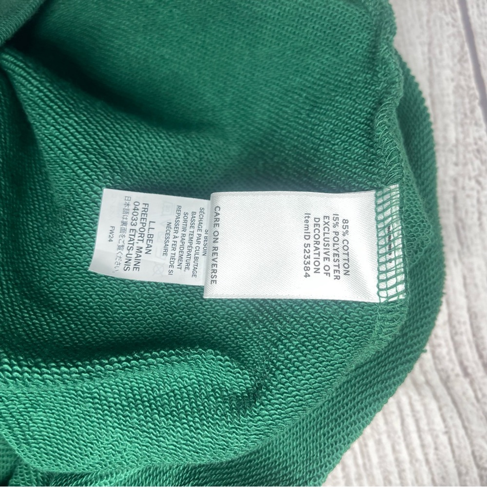 L.L. Bean Signature Women’s Large Green Maine Logo Crewneck Sweater - Picture 6 of 6